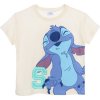 Smetanové dívčí bavlněné tričko Stitch