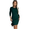 Tmavě zelené uplé mini šaty s krajkou na zádech (Velikost ONE SIZE)