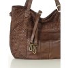 MARCO MAZZINI Velká hnědá tkaná kabelka