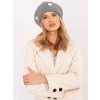 Šedá dámská čepice s puntíky