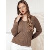 Hnědý dámský svetr LAVIRTA