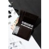 Rovicky Tmavě hnědá pánská kožená peněženka s RFID L263