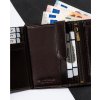 Rovicky Tmavě hnědá pánská kožená peněženka s RFID L259
