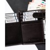 Rovicky Minimalistická tmavě hnědá pánská kožená peněženka na zip L258