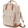 Himawari Béžovo-hnědý dámský funkční městský batoh na notebook