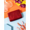Rovicky Elegantní červená malá dámská peněženka s 3D texturou V305