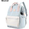 Himawari Světle modrý dámský batoh s kapsou na notebook a USB portem