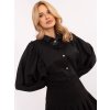 Černá dámská elegantní košile s nabíranými rukávy (Velikost ONE SIZE)