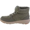 Khaki dámské zimní kotníkové boty Skechers Glacial Ultra - Trend Up (Velikost 36)