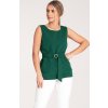 Dámská zelená elegantní halenka bez rukávů