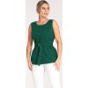 Dámská zelená elegantní halenka bez rukávů