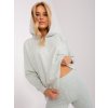 Světle šedý dámský sportovní set s dlouhou mikinou