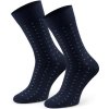 Tmavě modré vzorované pánské oblekové ponožky Art.056