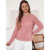 Světle růžový dámský svetr s průstřihy SLITARIA