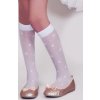 Bílé dívčí vzorované podkolenky Gatta Alice