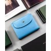 Peterson Světle modrá malá kožená peněženka Y429
