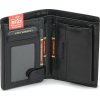Peterson Černá pánská kapesní kožená peněženka W072 (Velikost ONE SIZE)