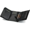 Peterson Černá pánská kapesní kožená peněženka W072 (Velikost ONE SIZE)