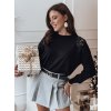 Černý svetr se zdobením na rameni ORELIS (Velikost ONE SIZE)