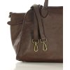 MARCO MAZZINI tmavě hnědá kabelka z italské kůže (Velikost ONE SIZE)