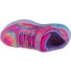 Růžové dívčí svítící tenisky Skechers Flutter Heart Lights-Groovy Swirl
