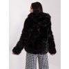 Černý dámský kožíšek s kapucí