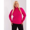 (Vel. XL/2XL) Tmavě růžový svetr s rolákem