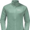 Světle zelená dámská fleecová mikina Jack Wolfskin Moonrise FZ W
