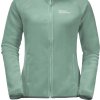 Světle zelená dámská fleecová mikina Jack Wolfskin Moonrise FZ W