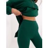 Tmavě zelená dámská souprava s dlouhou mikinou