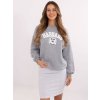 Šedá melanž dámská zateplená mikina bez kapuce