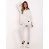 Světle šedá dámská třídílná souprava s asymetrickou mikinou