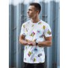 (Vel. 2XL) Bílé pánské tričko s potiskem SUMMER (Velikost 2XL)