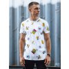 (Vel. 2XL) Bílé pánské tričko s potiskem SUMMER (Velikost 2XL)