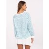 Bílo-modrá dámská oversize halenka s leopardím vzorem (Velikost ONE SIZE)