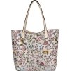 David Jones Bílo-růžová shopper kabelka s květinovým potiskem