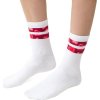 Bílé dámské ponožky se vzorovanými proužky Art.136