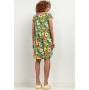 Vzorované zelené dámské viskózové šaty s potiskem květů (Rozmiar 3XL)