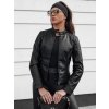 Dámská černá koženková bunda SKINVEX