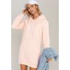 Dámská světle růžová dlouhá oversize mikina / šaty TIMMY