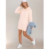 Dámská světle růžová dlouhá oversize mikina / šaty TIMMY