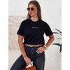 Dámské černé basic tričko s nápisem WOMAN