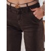 Tmavě hnědé dámské stylové džíny mom STREETSTYLE (Velikost S)