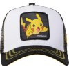 Bílo-černá chlapecká kšiltovka Capslab Freegun Pokemon Pikachu Cap