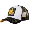 Bílo-černá chlapecká kšiltovka Capslab Freegun Pokemon Pikachu Cap