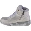 Stříbrné dívčí kotníkové zimní boty Skechers Uno Lite - Camo Dazzle