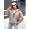 Dámská camel prošívaná bunda WINDGLAM (Velikost S)