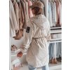 Béžová dámská přechodová parka GLAMOON