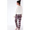 Dámské teplé pyžamo s károvanými kalhotami Sensis Better (Velikost S, Barva smetanová)
