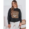 Grafitová dámská mikina se zvířecím motivem CHEETAHART